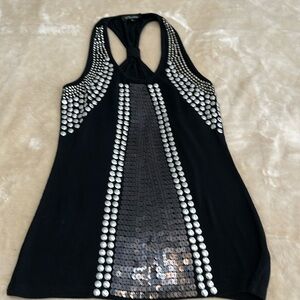 Beautiful countess black studded tank top size L
